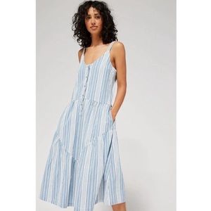 NWT Anthropologie Lacausa stripe midi dress XL
